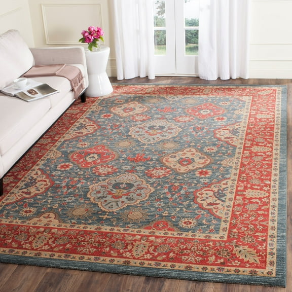 SAFAVIEH Mahal Napier Oriental Area Rug, Navy/Red, 12' x 18'