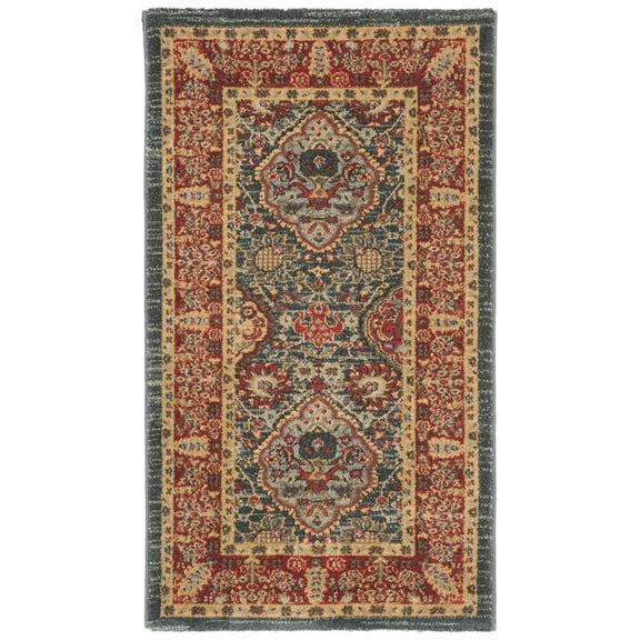 SAFAVIEH Mahal Napier Oriental Area Rug, Navy/Red, 3' x 5'
