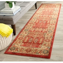 SAFAVIEH Mahal Oswin Oriental Runner Rug, Red/Natural, 2'2" x 22'