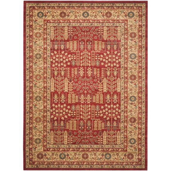 SAFAVIEH Mahal Phylliss Oriental Area Rug, Red/Natural, 10' x 14'