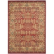 SAFAVIEH Mahal Phylliss Oriental Area Rug, Red/Natural, 3' x 5'