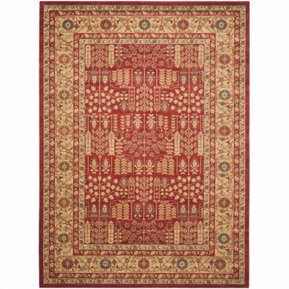 SAFAVIEH Mahal Phylliss Oriental Area Rug, Red/Natural, 9' x 12'