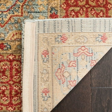 SAFAVIEH Mahal Rosalynne Bordered Area Rug, Navy/Red, 6'7" x 9'2"