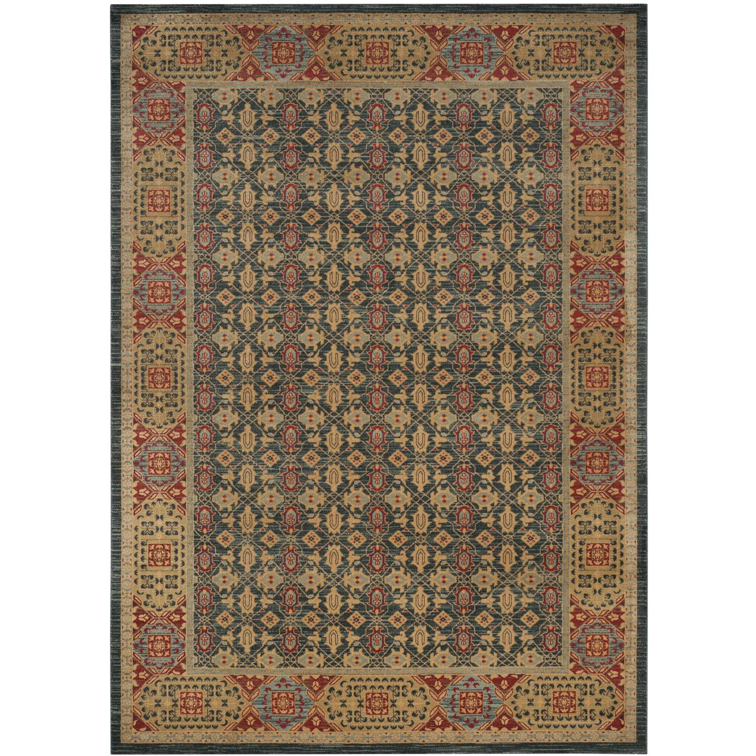 Elysian Light Blue 95" Easy-Care Rectangular Synthetic Rug