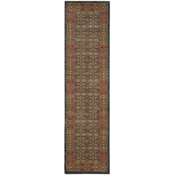 SAFAVIEH Mahal Samson Oriental Runner Rug, Light Blue/Red, 2'2" x 6'