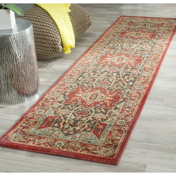 SAFAVIEH Mahal Trecia Oriental Runner Rug, Red, 2'2" x 18'