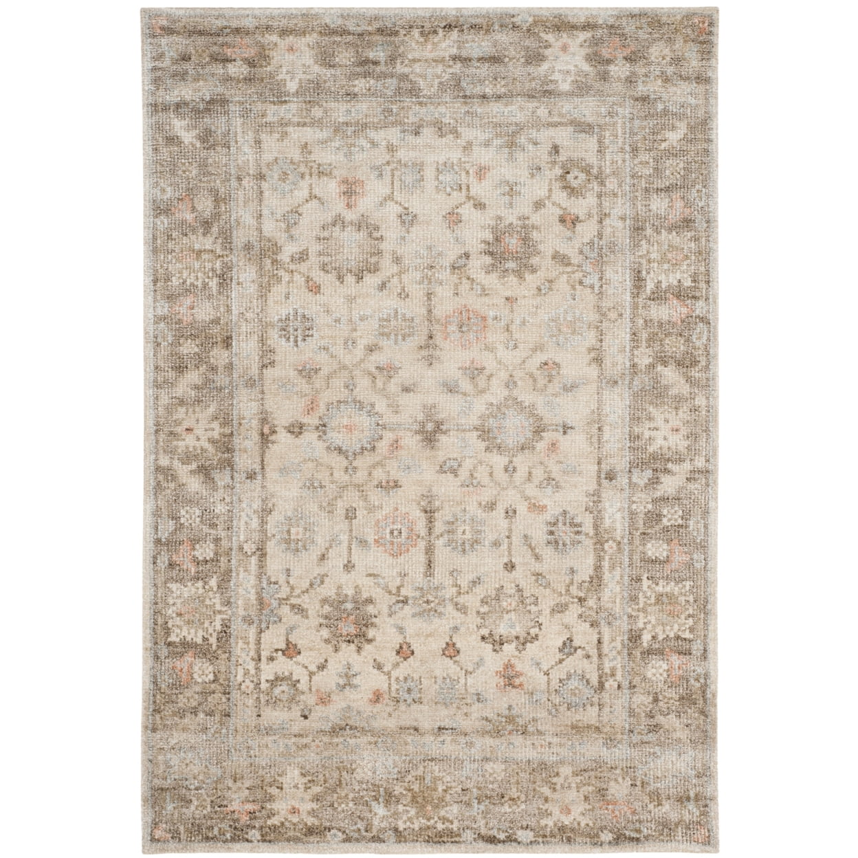 Ivory Elegance 4' x 6' Hand-Knotted Wool & Viscose Blend Area Rug