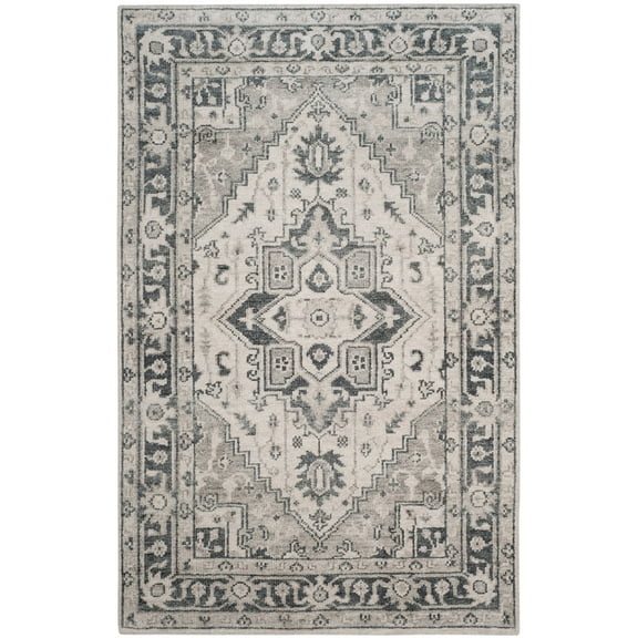 SAFAVIEH Maharaja Mellony Floral Area Rug, Grey/Ivory, 5' x 8'
