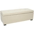 thumbnail image 1 of SAFAVIEH Maiden Large Rustic Flip Top Tufted Storage Bench, Taupe, 1 of 4