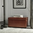 thumbnail image 1 of SAFAVIEH Maiden Tufted Storage Bench Sm Red, 1 of 7