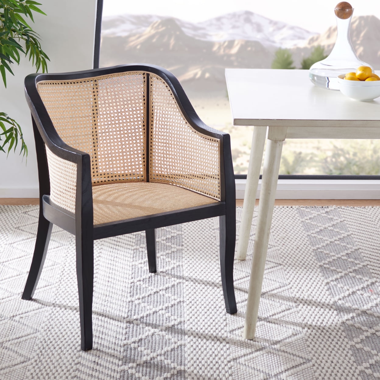 Safavieh cane deals dining chair