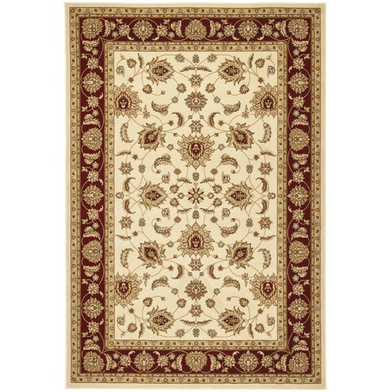 SAFAVIEH Majesty Lester Floral Bordered Area Rug, Cream/Red, 5'3" x 7'6"