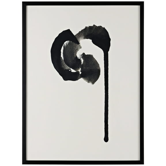 SAFAVIEH Make Your Mark 18 in. x 24 in. Framed Wall Art, Black/Antique Ivory