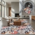 thumbnail image 1 of SAFAVIEH Malibu Aletha Leaves Polyester Area Rug, Ivory/Rust, 9' x 12', 1 of 12