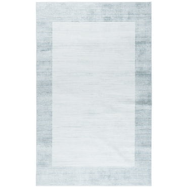 SAFAVIEH Malibu Antonio Striped Machine Washable Area Rug, Ivory/Grey, 8' x 10'