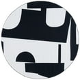 thumbnail image 1 of SAFAVIEH Malibu Asteria Abstract Polyester Machine Washable Area Rug, Black/Ivory, 6' x 6' Round, 1 of 7
