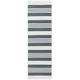 thumbnail image 1 of SAFAVIEH Malibu Barry Striped Polyester Machine Washable Runner Rug, Dark Green/Gray, 2'6" x 8', 1 of 11