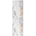 thumbnail image 1 of SAFAVIEH Malibu Coilean Abstract Polyester Machine Washable Runner Rug, Gray/Gold, 2'6" x 8', 1 of 7