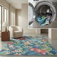 thumbnail image 1 of SAFAVIEH Malibu Frederick Floral Polyester Machine Washable Area Rug, Dark Blue/Green, 3' x 5', 1 of 12