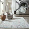 thumbnail image 1 of SAFAVIEH Malibu Hyacinth Distressed Polyester Machine Washable Area Rug, Grey/Green, 9' x 12', 1 of 13