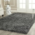 thumbnail image 1 of SAFAVIEH Malibu Marina Confetti Polyester Shag Area Rug, Charcoal, 5' x 5' Square, 1 of 7