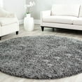 thumbnail image 1 of SAFAVIEH Malibu Marina Confetti Polyester Shag Area Rug, Charcoal, 7' x 7' Round, 1 of 7
