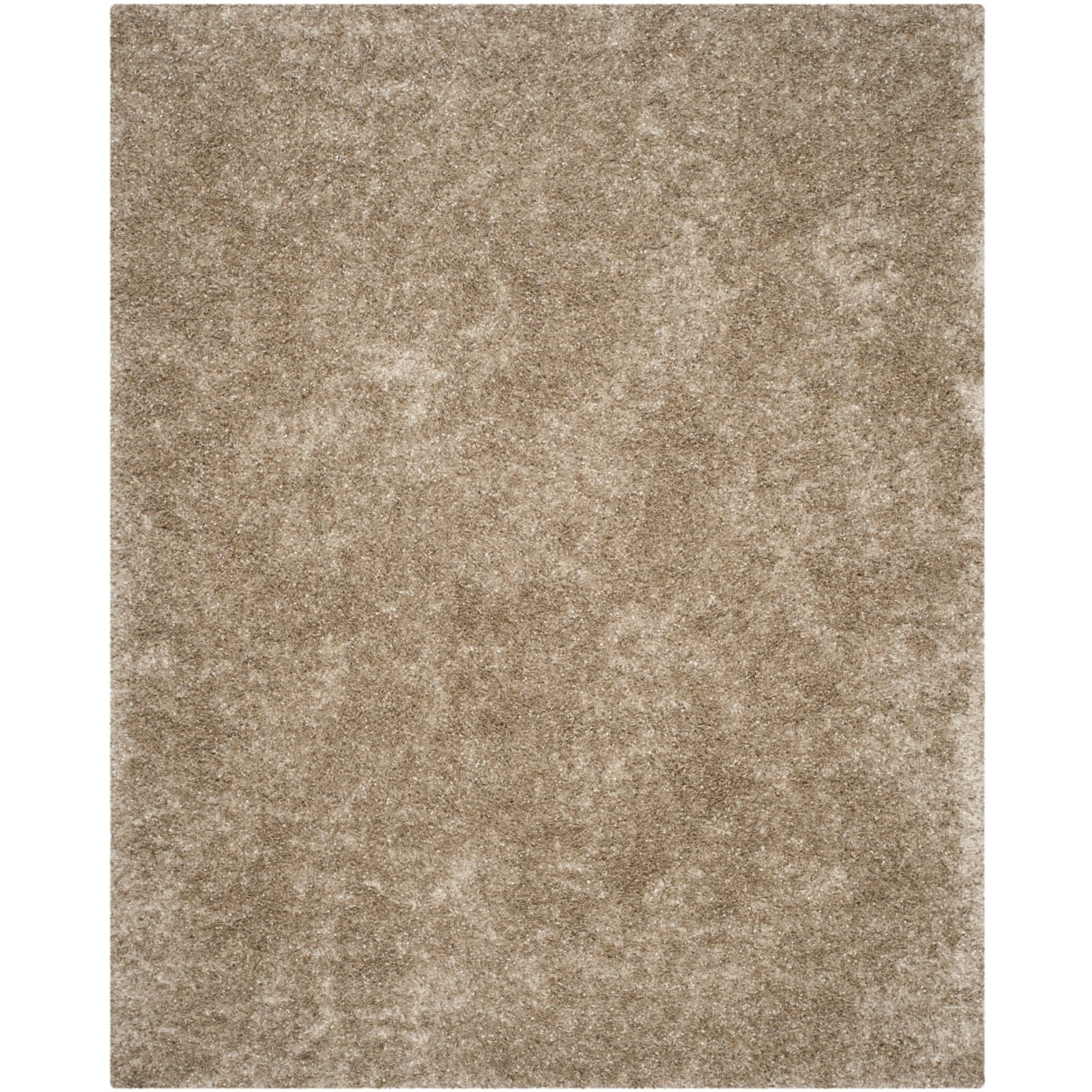 Natural Hand-Tufted Shag Area Rug 3'6" x 5'6"