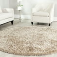 thumbnail image 1 of SAFAVIEH Malibu Marina Confetti Polyester Shag Area Rug, Natural, 7' x 7' Round, 1 of 7