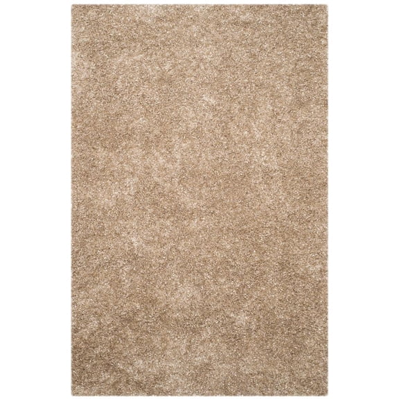 SAFAVIEH Malibu Marina Confetti Polyester Shag Area Rug, Natural, 8'6" x 12'