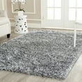 thumbnail image 1 of SAFAVIEH Malibu Marina Confetti Polyester Shag Area Rug, Silver, 5' x 5' Square, 1 of 4
