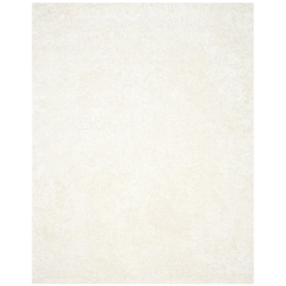 SAFAVIEH Malibu Marina Confetti Polyester Shag Area Rug, White, 8'6" x 12'
