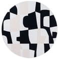 thumbnail image 1 of SAFAVIEH Malibu Signe Abstract Polyester Machine Washable Area Rug, Ivory/Beige, 6' x 6' Round, 1 of 11