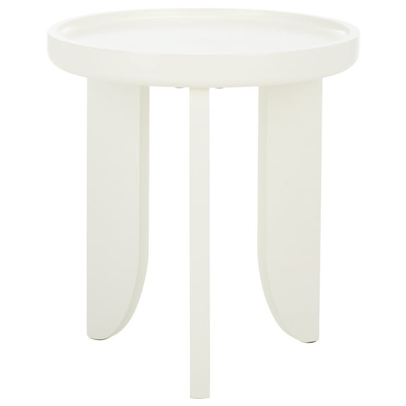 SAFAVIEH Malyn contemporary Round Accent Table, Ivory (18.1 in. W x 18.1 in. D x 19.7 in. H)