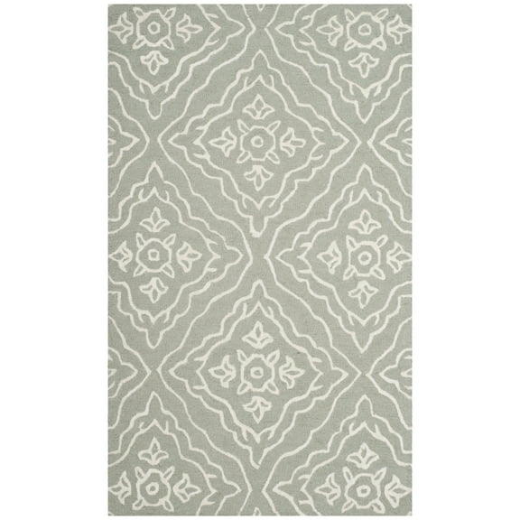 SAFAVIEH Manchester Macy Floral Area Rug, Slate/Ivory, 3' x 5'