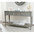 thumbnail image 1 of SAFAVIEH Manelin Rustic Console with 3 Storage Drawers, Black, 1 of 7