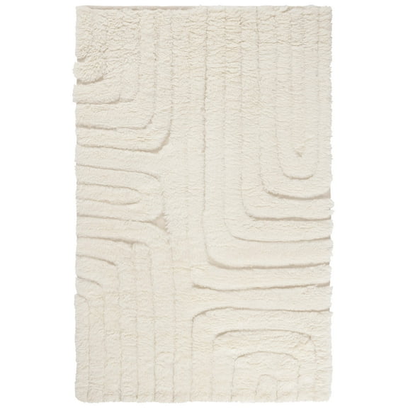 SAFAVIEH Manhattan Aisha Geometric Wool Area Rug, Ivory, 8' x 10'