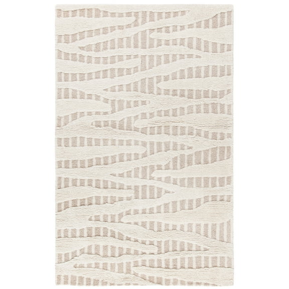 SAFAVIEH Manhattan Alexanndria Striped Area Rug, Beige/Ivory, 3' x 5'