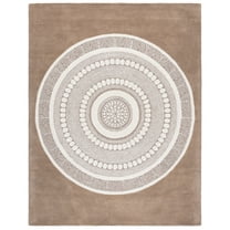 SAFAVIEH Manhattan Angjelko Geometric Area Rug, Brown/Ivory, 8' x 10'