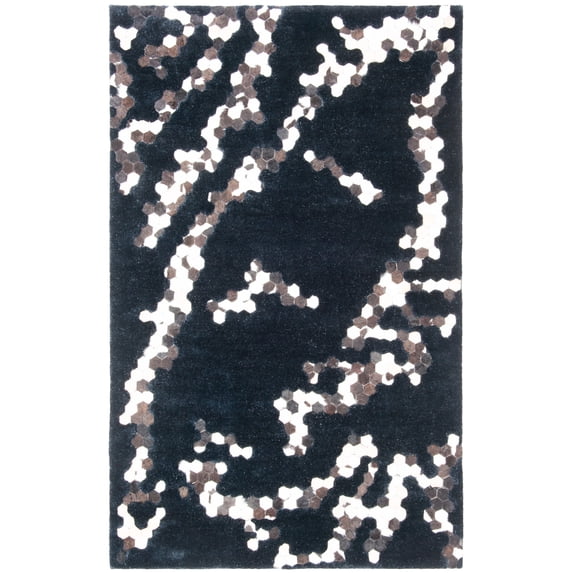SAFAVIEH Manhattan Atanas Abstract Area Rug, Black, 5' x 8'