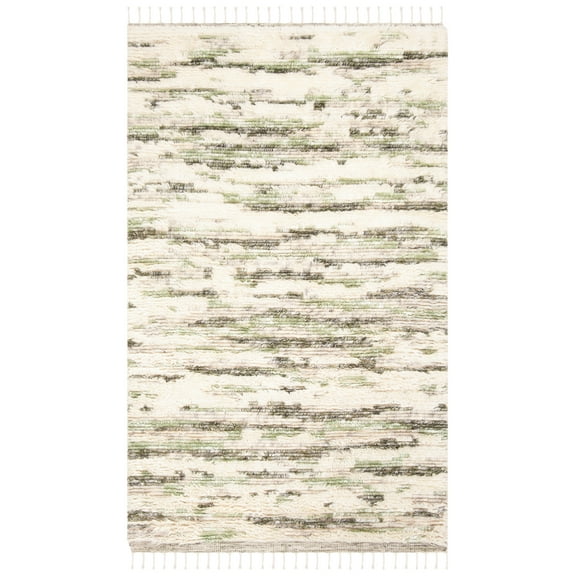 SAFAVIEH Manhattan Ben Abstract Area Rug, Ivory/Green, 8' x 10'