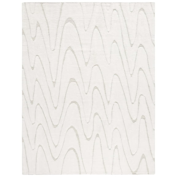 SAFAVIEH Manhattan Boniface Wavy Striped Area Rug, Ivory/Beige, 8' x 10'