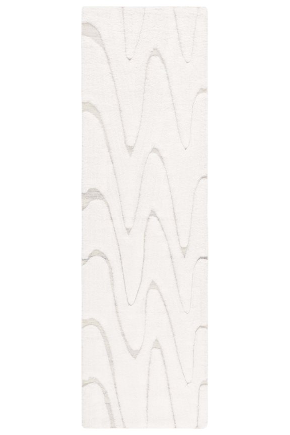 Manhattan Boniface Wavy Striped Runner Rug, Ivory/Beige, 2'3" x 8'