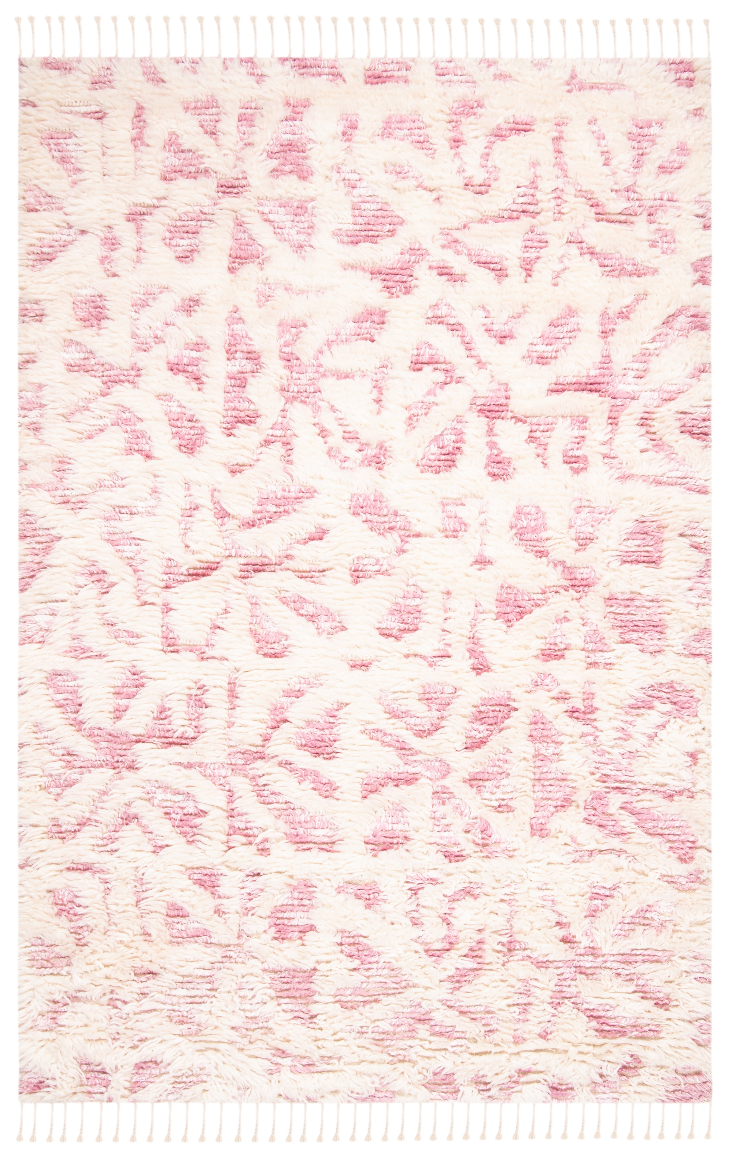 SAFAVIEH Manhattan Bryanne Abstract Area Rug, Ivory/Pink, 8' x 10'
