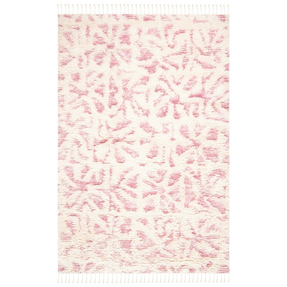 SAFAVIEH Manhattan Bryanne Abstract Area Rug, Ivory/Pink, 8' x 10'