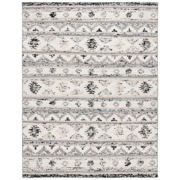 SAFAVIEH Manhattan Cenric Southwestern Area Rug, Ivory/Black, 8' x 10'