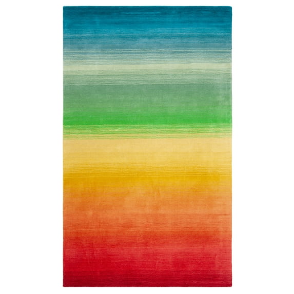 SAFAVIEH Manhattan Chandler Striped Area Rug, Blue/Red, 5' x 8'