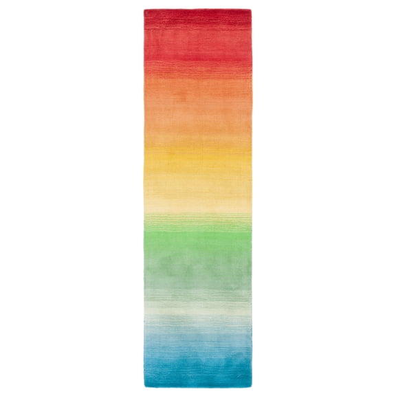 SAFAVIEH Manhattan Chandler Striped Runner Rug, Blue/Red, 2'3" x 8'