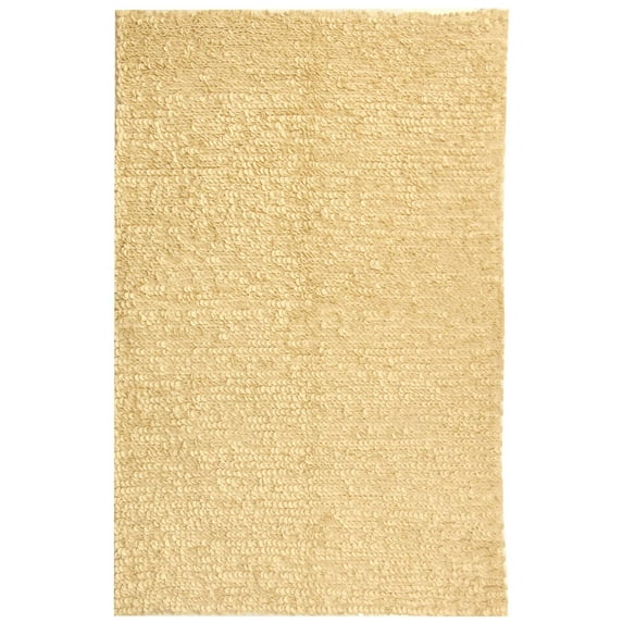 SAFAVIEH Manhattan Coriander Solid Wool Area Rug, Ivory, 6' x 9'