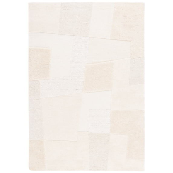 SAFAVIEH Manhattan Eadaoin Geometric Area Rug, Ivory/Beige, 3' x 5'