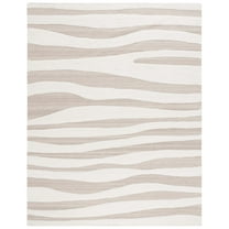 SAFAVIEH Manhattan Emma Wavy Striped Area Rug, Ivory/Beige, 8' x 10'
